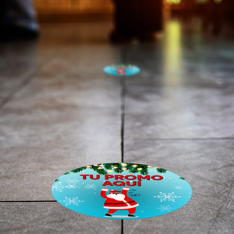 Stand here foot sign or symbol on the floor in coffee shop